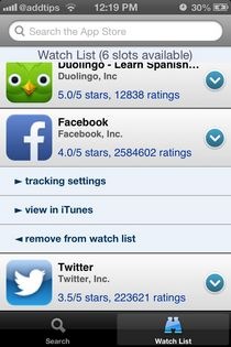 Apps Notifier iOS Watchlist Apps Notifier iOS Watchlist