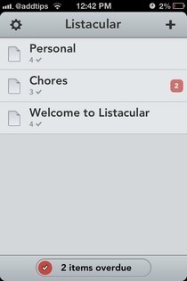 Listacular for Dropbox iOS Home Listacular for Dropbox iOS Home