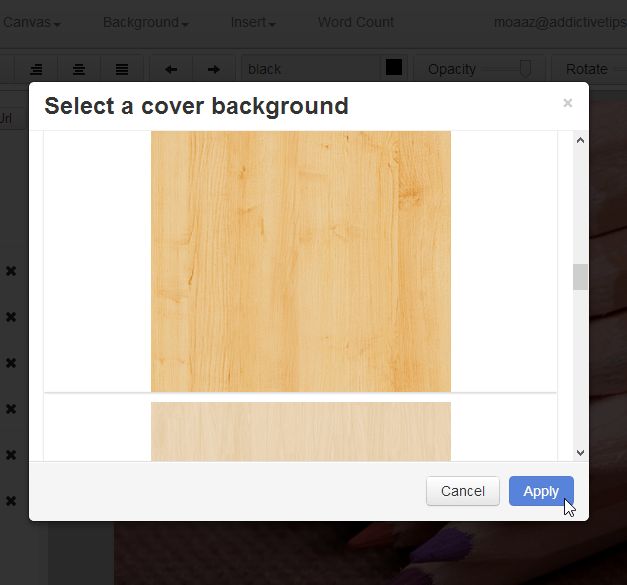 Papyrus - Choosing A Cover Background