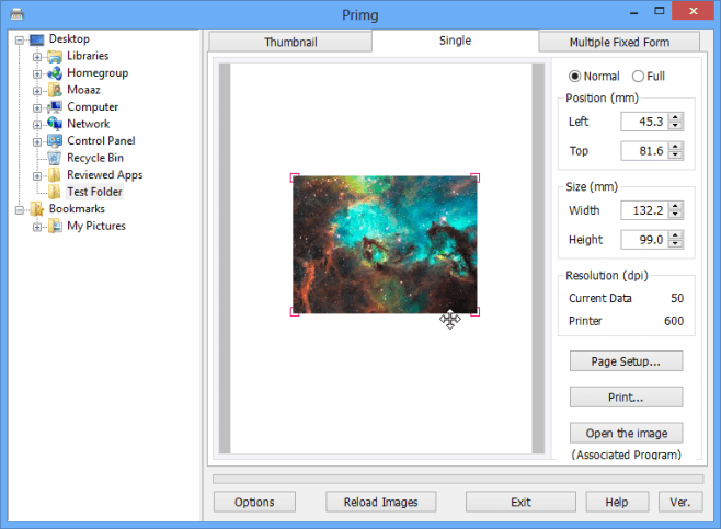 Primg's 'Single' tab