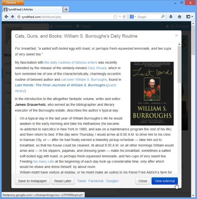 Reading in SyndiFeed Reading in SyndiFeed