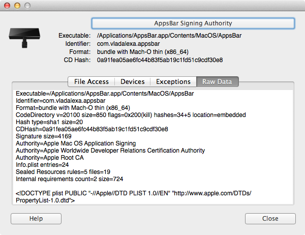 SandboxInfo permissions SandboxInfo permissions
