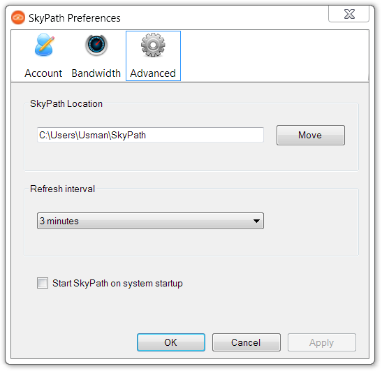 SkyPath Preferences SkyPath Preferences