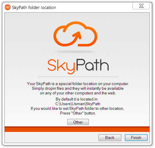 SkyPath folder location SkyPath folder location