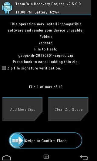TWRP Recovery Confirm Flash TWRP Recovery Confirm Flash