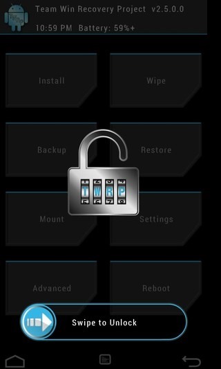 TWRP Recovery Lock Screen TWRP Recovery Lock Screen