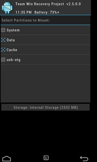 TWRP Recovery Mount TWRP Recovery Mount