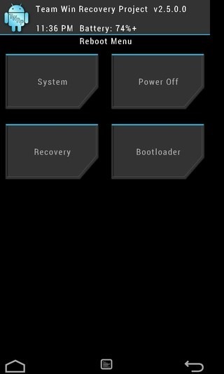 TWRP Recovery Reboot TWRP Recovery Reboot