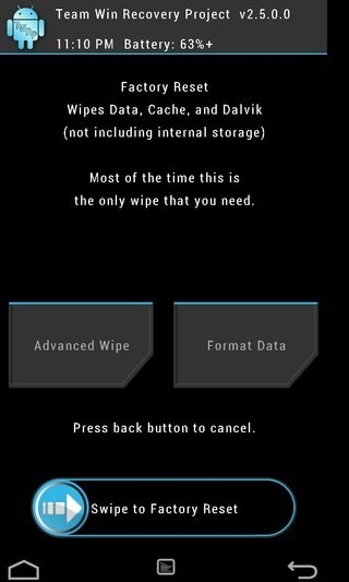 TWRP Recovery Wipe TWRP Recovery Wipe