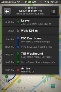 The Transit App iOS Route The Transit App iOS Route