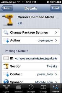 Unlimited Media Send iOS Carrier Unlimited Media Send iOS Carrier