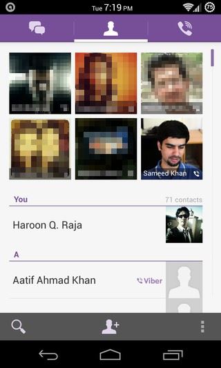 Viber for Android Contacts