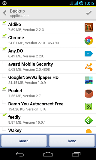trubackup Select Apps
