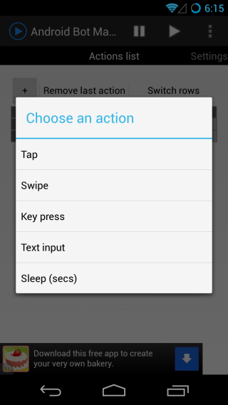Android Bot Maker actions Android Bot Maker actions