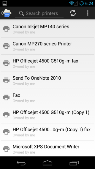 Cloud Print select Cloud Print select