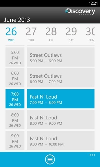 Discovery WP8 Schedule Discovery WP8 Schedule