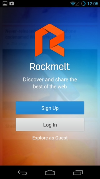 Rockmelt_Sign up