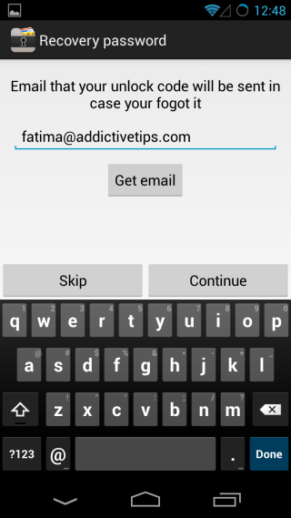 Sectos recovery email