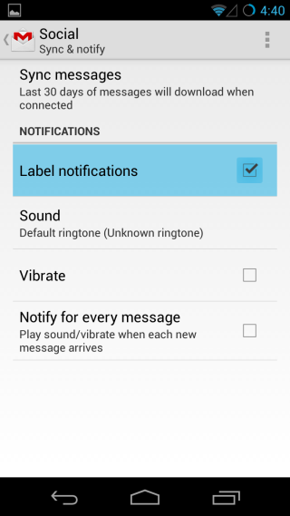 enable label notifications enable label notifications