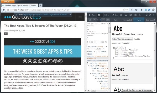 ff font inspector ff font inspector
