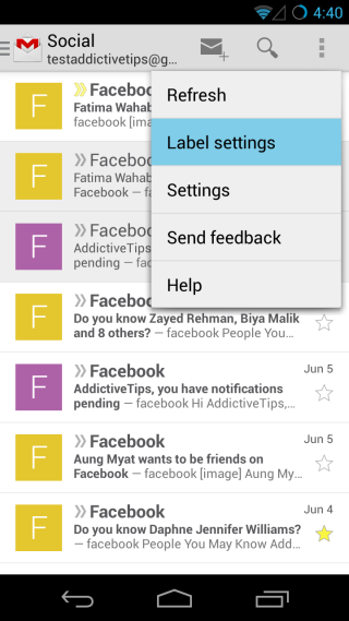label settings label settings