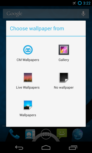 CM10.1 - Home - Choose Wallpaper 