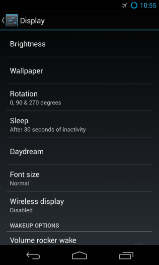 CM10.1 - Settings - Device - Display 1