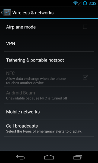 CM10.1 - Settings - Wireless & Networks