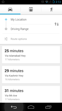 Direction Selected Direction Selected