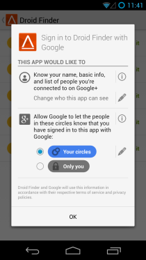 Droid Finder_Sign in