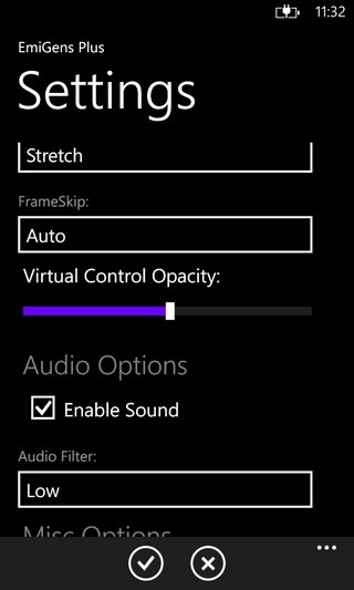 EmiGens Plus WP8 Settings EmiGens Plus WP8 Settings
