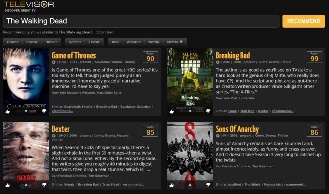 Recommendations Televisor