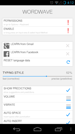 Wordwave Settings Wordwave Settings