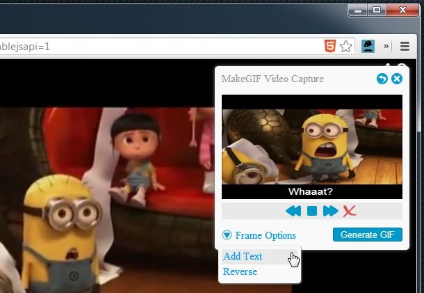 Create Animated GIFs From Any HTML5 Video Streaming In Chrome