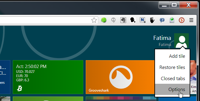 new metroTab options new metroTab options