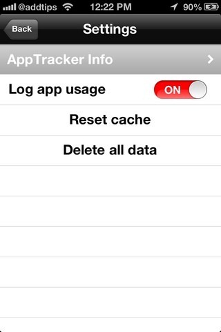App Tracker iOS Settings App Tracker iOS Settings