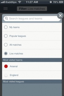 Player of the Match iOS Search