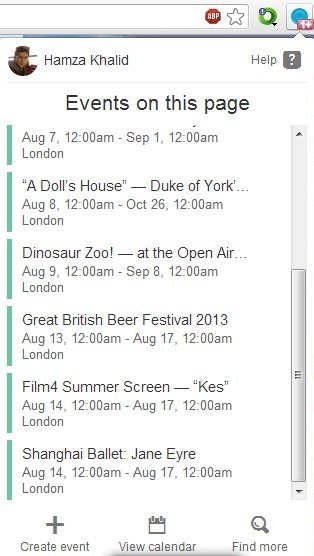 Spot Chrome Events On Page
