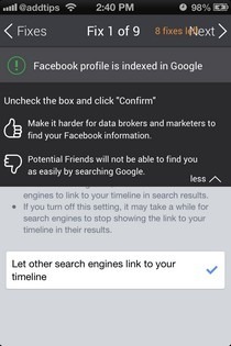 AVG PrivacyFix Permission