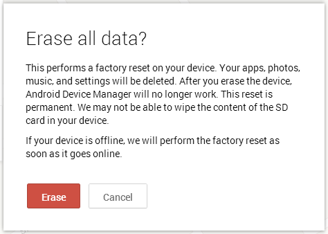 Android Device Manager - Remote Wipe Android Device Manager - Remote Wipe