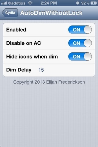 AutoDimWithoutLock iOS Settings AutoDimWithoutLock iOS Settings