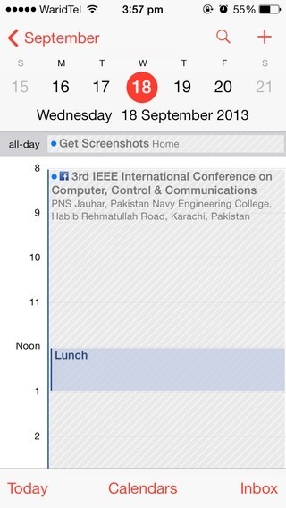 Calendar iOS 7 Calendar iOS 7