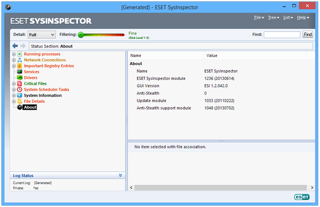 ESET SysInspector ESET SysInspector
