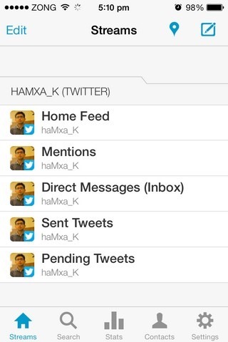 Hootsuite iOS Menu Hootsuite iOS Menu