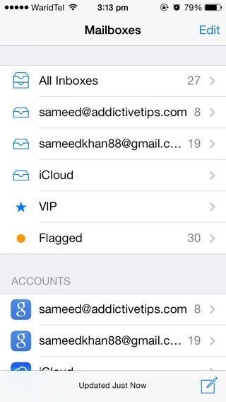 Mail iOS 7 Mail iOS 7