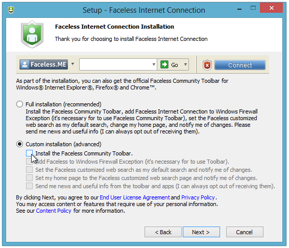 Setup - Faceless Internet Connection Setup - Faceless Internet Connection