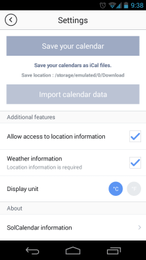 SolCalendar Settings 3 SolCalendar Settings 3