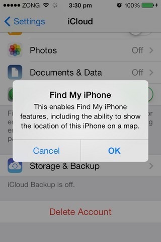 iOS 7 Activation Lock