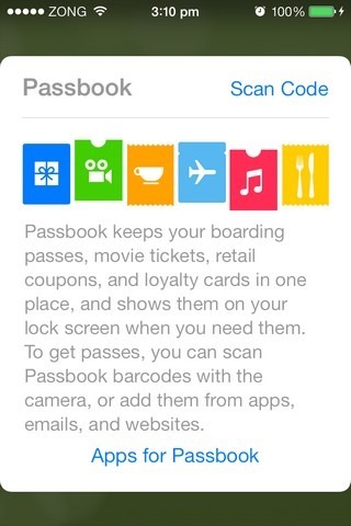iOS 7 Passbook