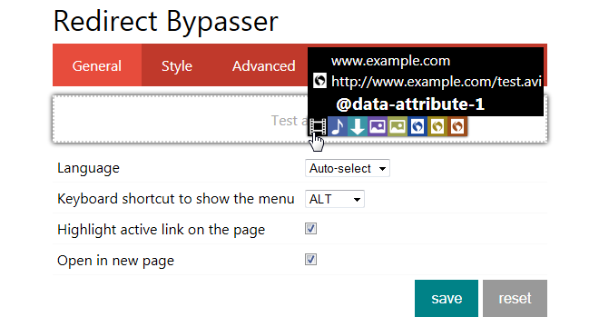 Redirect Bypasser for Firefox - Settings General Redirect Bypasser for Firefox - Settings General